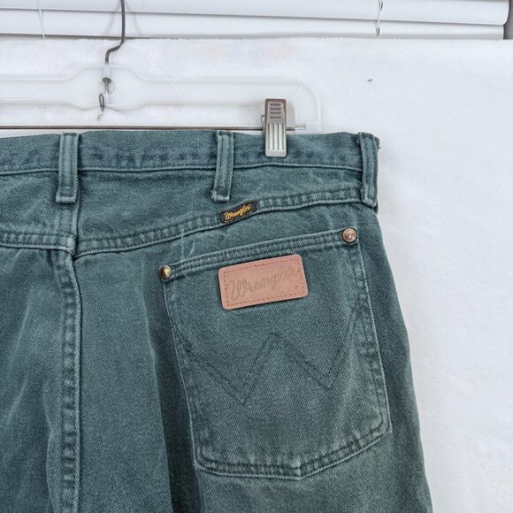 Vintage Wrangler Jeans Men 36x29 Green Original Straight Leg 13MWZ Made In USA - Picture 9 of 10